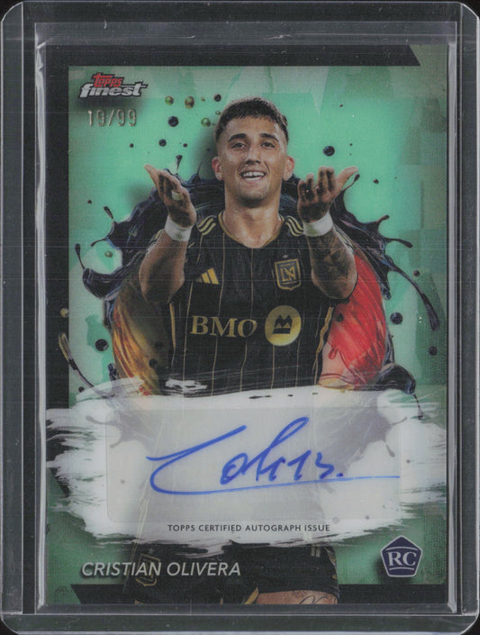 Cristian Olivera RC Auto Green /99 – 2024 Topps Finest MLS