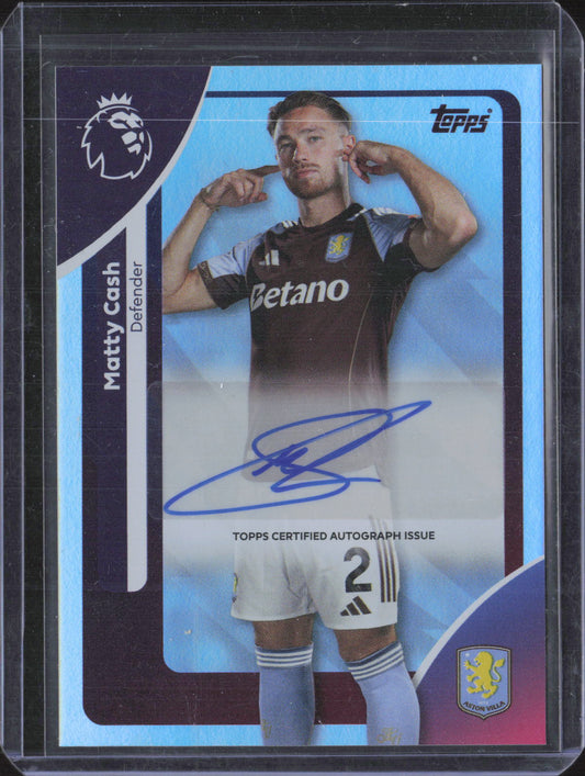 Matty Cash Auto Blue /150 – 2025-26 Topps Premier League