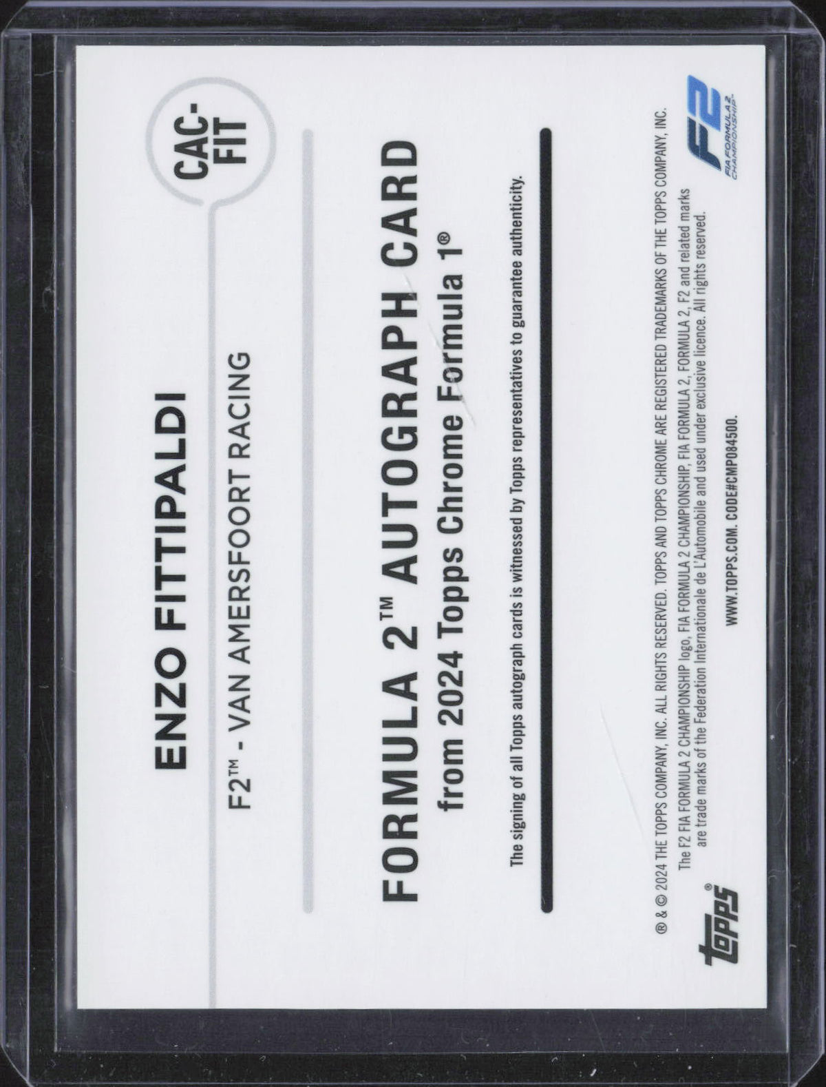 Enzo Fittipaldi Auto – 2024 Topps Chrome Formula 1