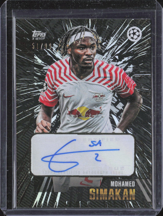 Mohamed Simakan Auto Black /99 – 2023-24 Topps x WHIP